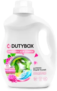 Эко-гель Dutybox для стирки универсальный+ пятновыводитель Концентрат "Розовый пион" (40 стирок) 1