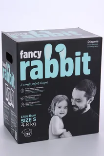 Подгузники Fancy Rabbit S (4-8 кг) 32 шт