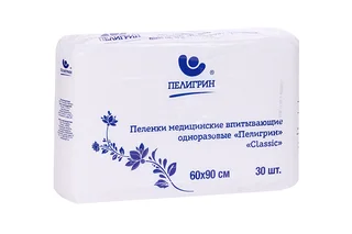 Пеленки Пелигрин Classic медиц однораз впит 60×90 см 30 шт