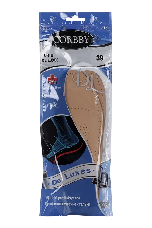 Стельки Corbby Orto De Luxes ортопедические темно-бежевый р 39