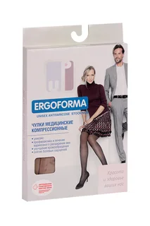 Чулки Ergoforma 2 класс компр откр носок унисекс шир резин телесн р 2 (EU 226)