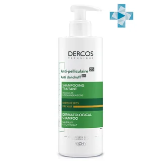 Dercos Интенсивный Шампунь-уход против перхоти для сухих волос, 390 мл, Vichy