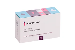 Эстеретта 3 мг+15 мг 84 шт таблетки покрытые пленочной оболочкой