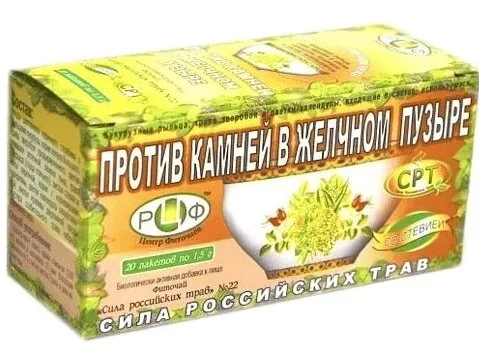 Сила Российских Трав №22 Фиточай Против Камней В Желчном Пузыре Ф/П 1,5 гр 20 шт
