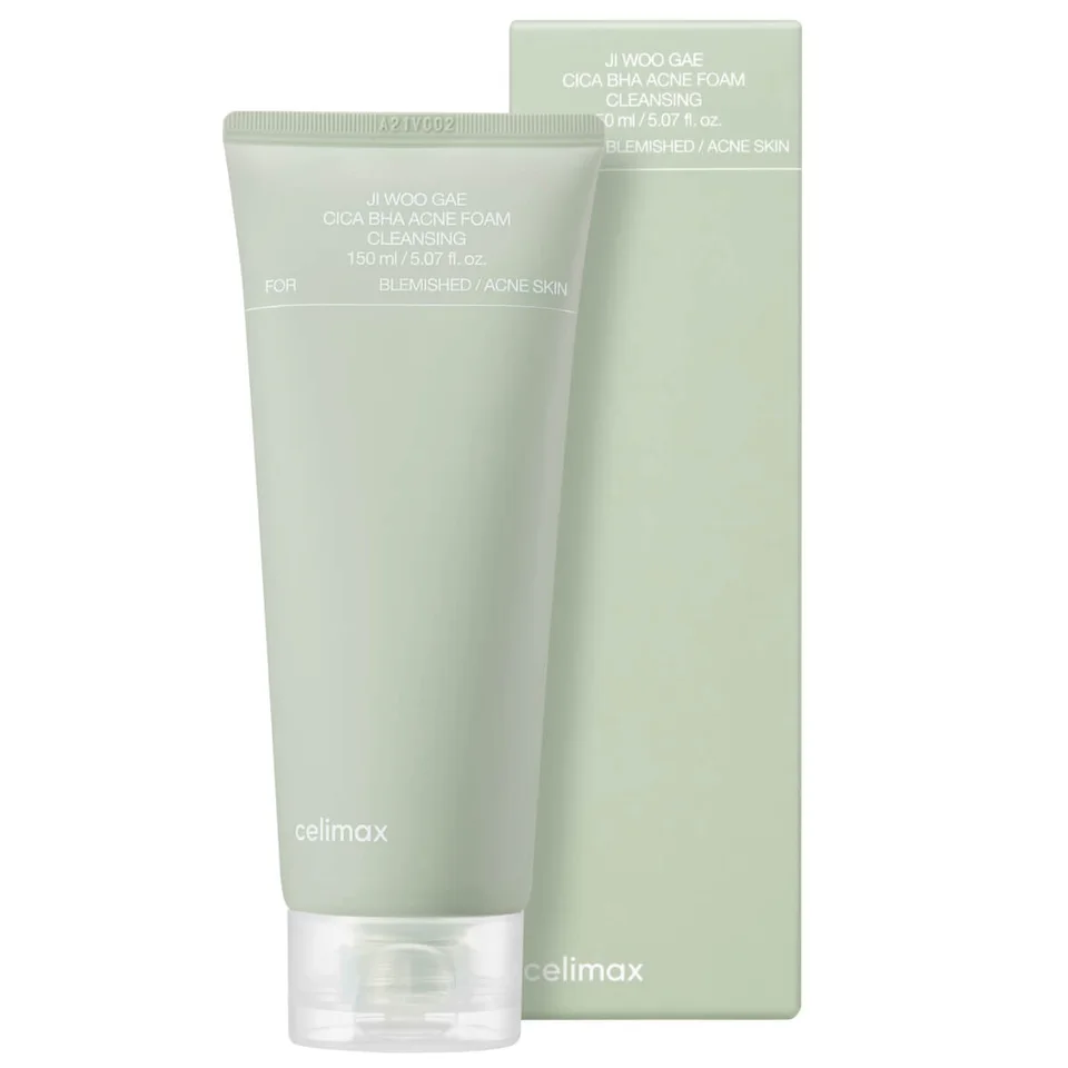 Очищающая пенка с BHA-кислотой и центеллой Ji Woo Gae Cica BHA Acne Foam Cleansing 150 мл Celimax