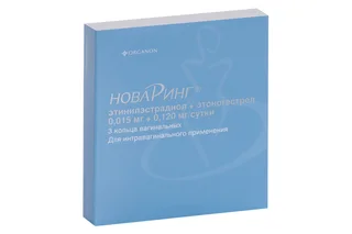 НоваРинг 0,015 мг+ 0,120 мг / сут 3 шт кольца вагинальные+ аппликатор