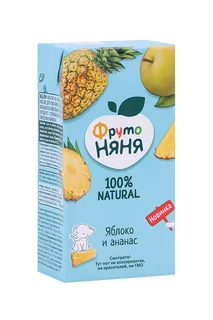 Нектар Фрутоняня яблоко / ананас для питания детей дошкол / школ возраста 0,5 л