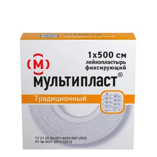 Пластырь Мультипласт фиксирующий традиционный 1×500 см