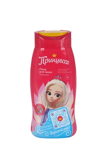 Пена Принцесса сказочная для ванн для девочек для игры в ванной 1+ меняет цвет в воде без SLS 250 мл