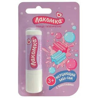 Помада Лакомка Мерцающий Бабл-Гам губная гигиен 2,8 гр