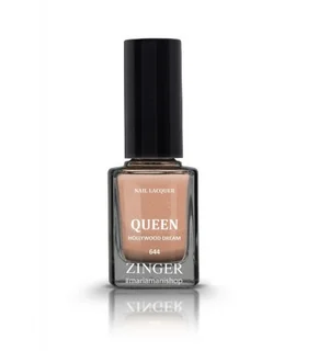 Лак Zinger Queen для ногтей серо-розовый 12 мл (644)