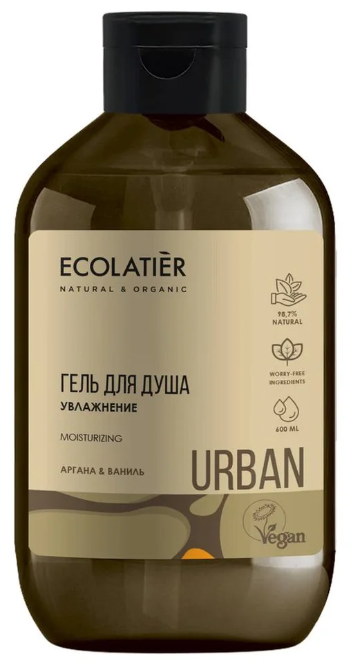 Гель для душа Увлажнение аргана & ваниль 600 мл Ecolatier