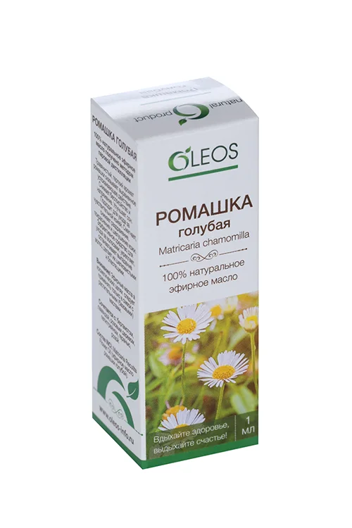 Масло Oleos Ромашка голубая эфирное 1 мл