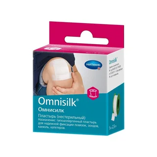 Пластырь Омнисилк 2,5 см × 5 м (шелк)