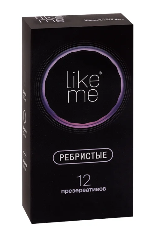 Презервативы Like ME ребристые 12 шт