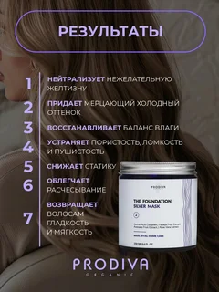 Маска для осветленных волос THE Foundation Silver Prodiva, 250 мл