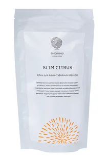 Соль для ванн с эфир маслами Slim citrus Стройное тело и заряд бодрости 500 гр