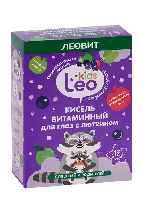 Кисель Леовит Leo Kids витаминный для глаз с лютеином дет 12 гр 5 шт