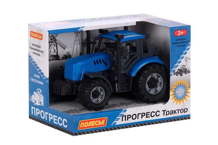 Игрушка Полесье Трактор Прогресс инерционный синий (91215)