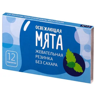 Pl Резинка Жевательная без Сахара Мята Перечная 12 шт