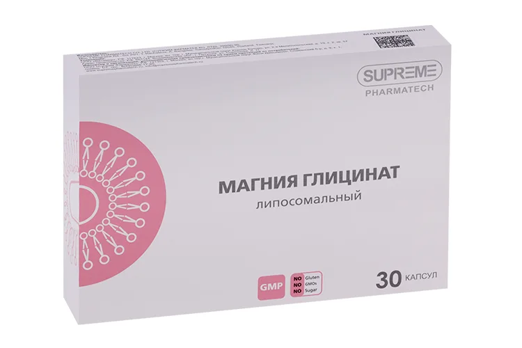 Липосомальный Магния Глицинат 450 мг Supreme Pharmatech 30 шт капсулы