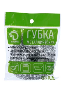 Губка Доляна для мытья посуды металлическая, 12 г