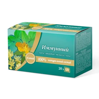 Иммунный сбор серии Фито-Алтай (мята, зверобой, мелисса, липа), 1,5 г, 20 шт