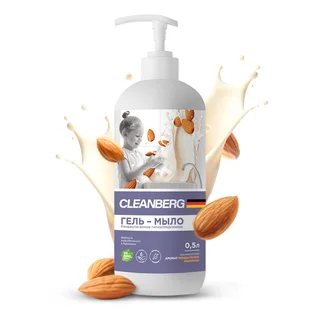 Гипоаллергенное увлажняющее мыло аромат миндаль 0,5л Cleanberg