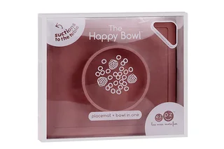 Тарелка Ezpz Happy Bowl силикон с подставкой нежно-розовая