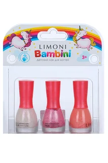 Набор Limoni Bambini детских лаков белый / розовый / персиковый