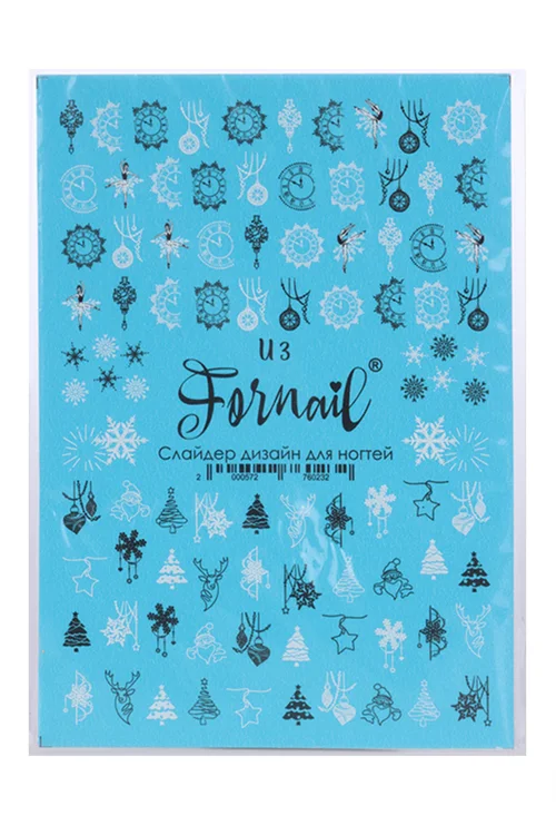 Слайдер Fornail для дизайна ногтей / гель лака рождество черный