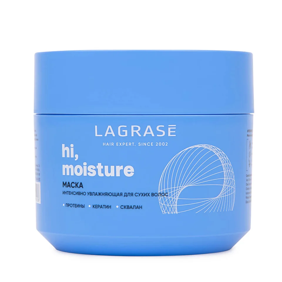 Маска HI,Moisture интенсив увлажняющий для сухих волос, 300 мл, LA Grase
