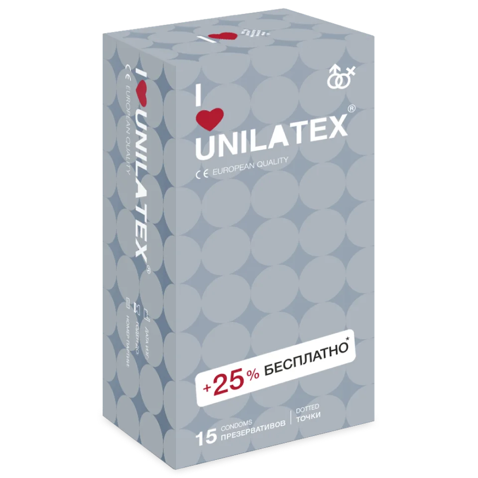 Презервативы Unilatex Dotted 15 шт