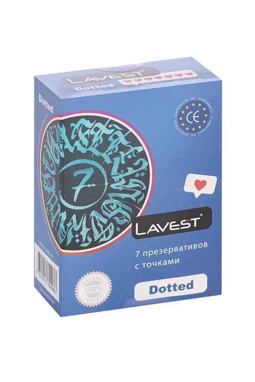 Презервативы Lavest Dotted с точками 7 шт