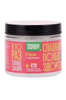 Подсластитель с пребиотиками Prebiosweet Fibre с инулином 0 калорий банка 300 гр