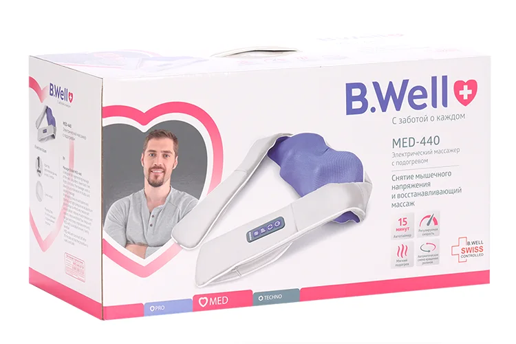 Массажер B.Well MED-440 электрич с подогревом белый