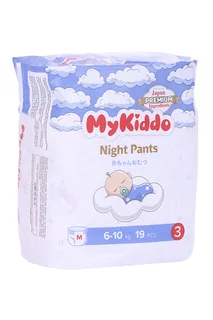 Подгузники-трусики MyKiddo Night Pants Premium 3 ночные для детей M (6-10 кг) 19 шт