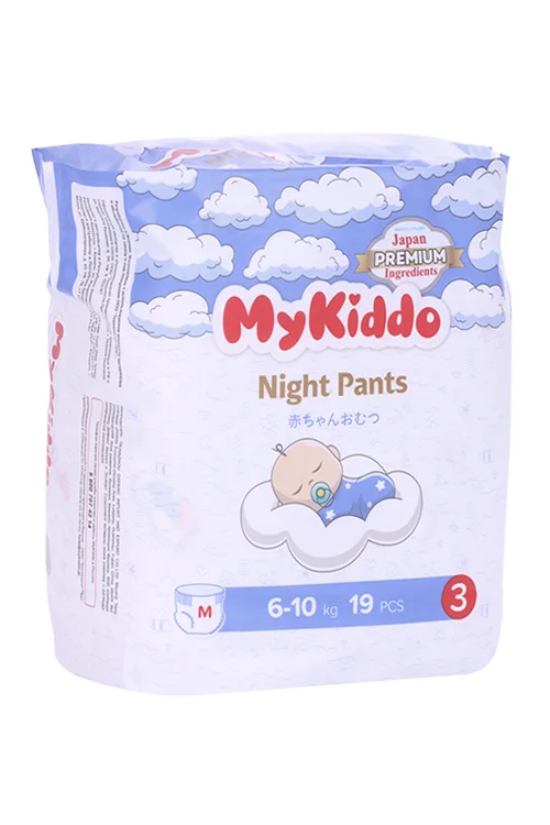 Подгузники-трусики MyKiddo Night Pants Premium 3 ночные для детей M (6-10 кг) 19 шт