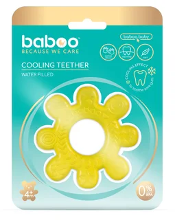 Прорезыватель для зубов с охлажд, наполн. желт. Baboo 4 мес+