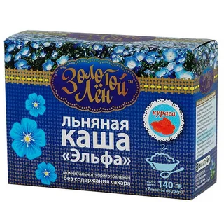 Каша льняная «Эльфа» (курага) 7 пакетов по 20 гр Золотой лён