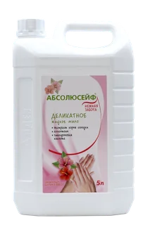 Мыло Абсолюсейф Нежная забота Деликатное жидкое, 5 л, без дозатора