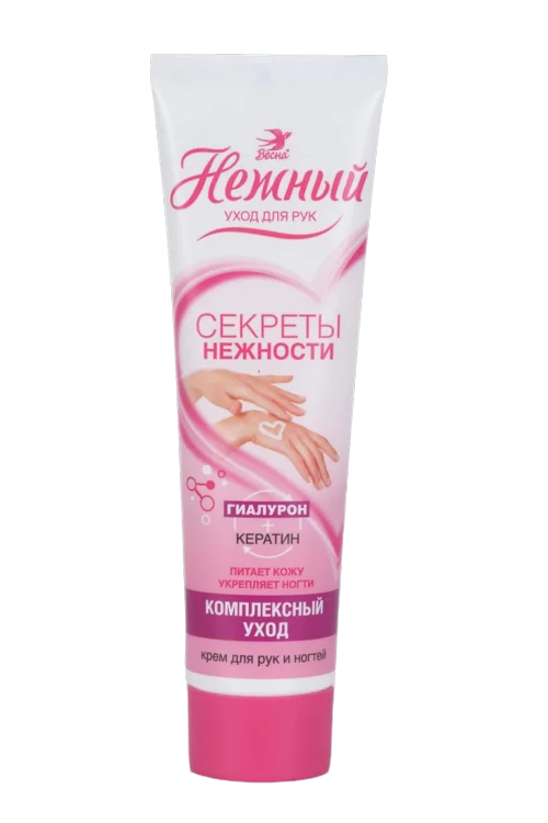Крем Весна Нежный Секреты нежности комплексный уход для рук и ногтей 100 мл (4601313011897)