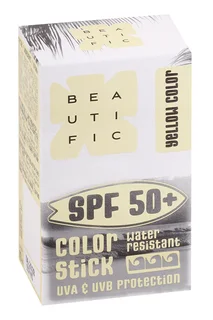 Стик Beautific солнцезащитный SPF 50 жёлтый 10 мл