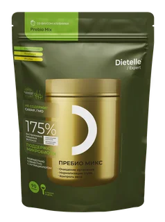 Биологически активная добавка к пище «Dietelle Expert Пребио микс» со вкусом Клубники,90 гр