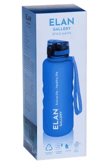Бутылка для воды Elan Gallery 10×10×28,5 см Style Matte с углублениями для пальцев небесная 1,5 л