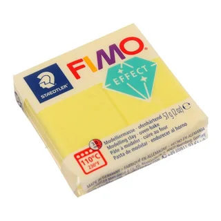 Пластика-полимерная глина Fimo effect 57 гр полупрозрачный желтый
