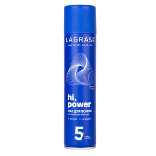Лак для волос HI, Power, 400 мл, LA Grase