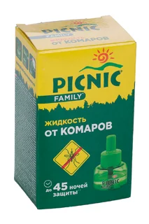 Жидкость Пикник Фэмили от комаров 45 ночей 30 мл