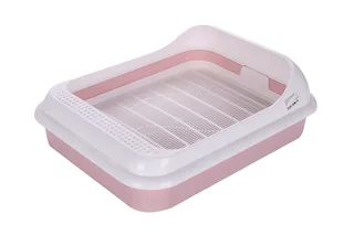 Лоток Чистый котик с рамкой и сеткой лекси 4 5,5×3 5,5×16 см розовый