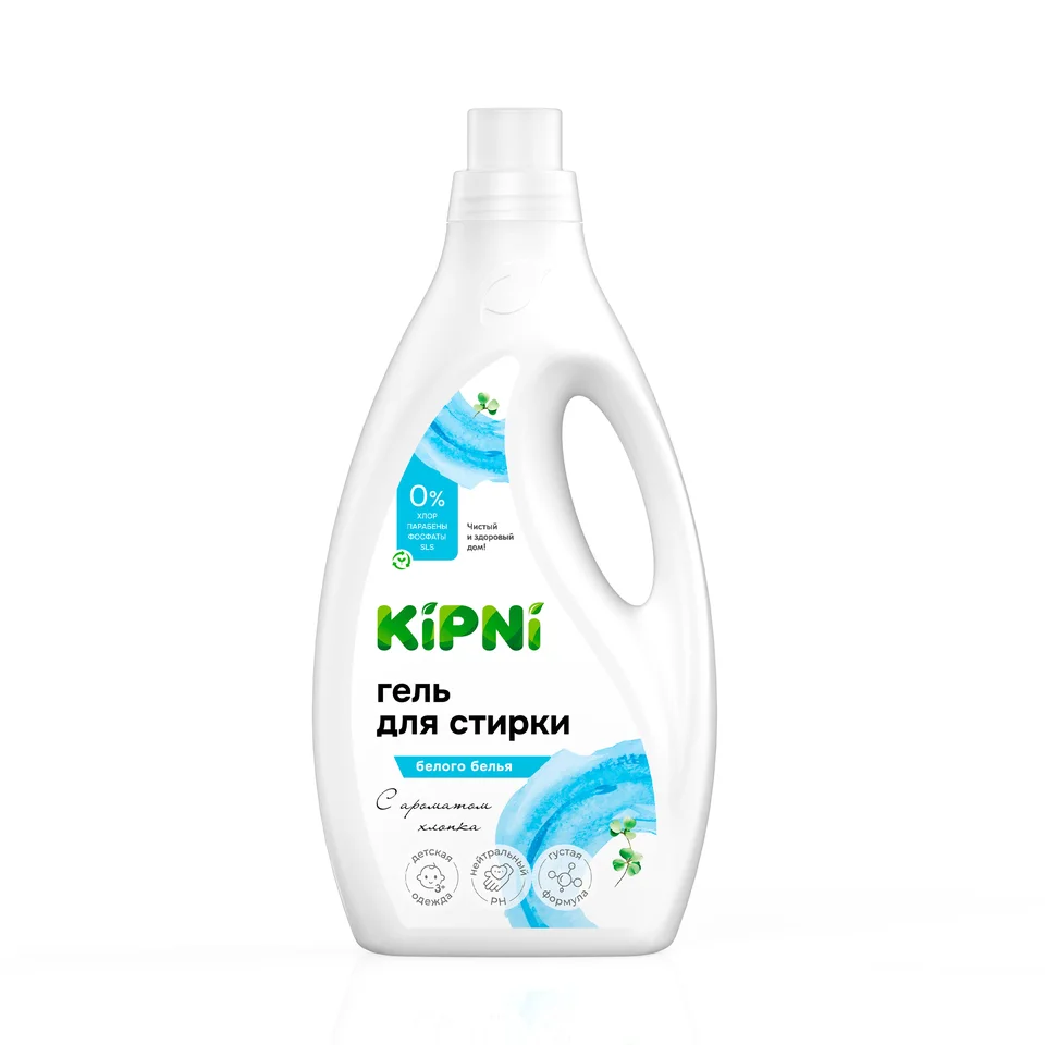 Гель для стирки Белого белья KiPNi 1,5л.